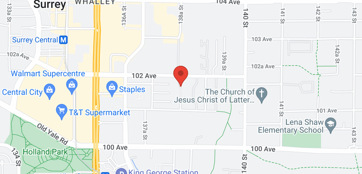 map of 13805 101A AVENUE